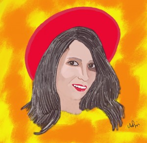 Lady in Red Hat